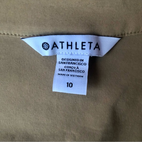 Athleta Brooklyn Heights Wide Leg Jumpsuit Light Brown Size 10 Zip Up - Picture 5 of 14